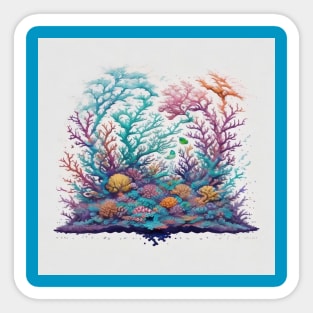 Underwater world coral reefs Sticker